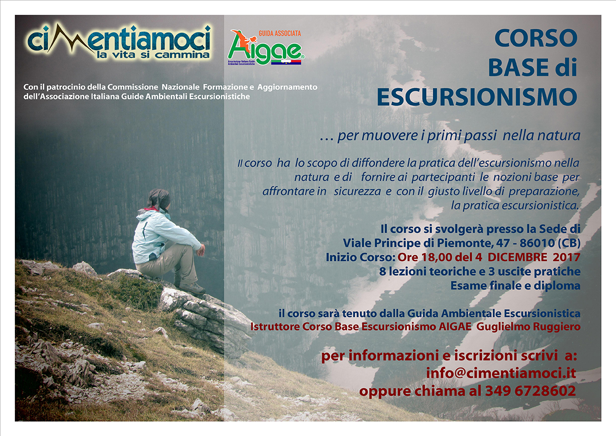 corso base escursionismo molise dicembre 2017