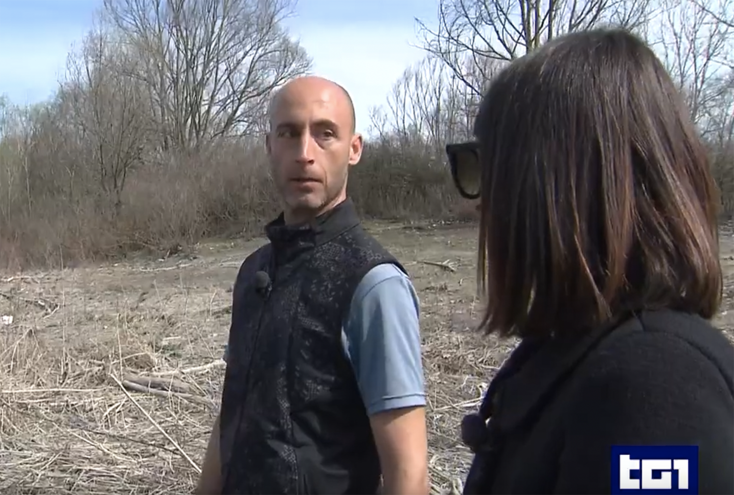 Servizio TG1 sulla siccità straordinaria del fiume Po, con la guida Andrea Fiaccadori